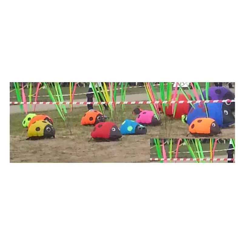 high quality ladybug 3D soft kites can walk not flying children kite ripstop nylon bee kitesl Christmas Gift outdoor decoration Toy