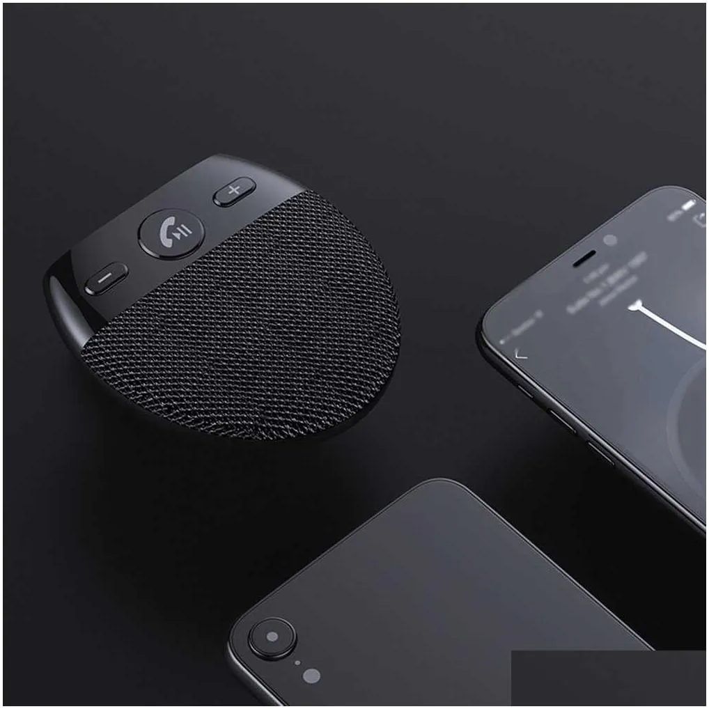 Wireless Blue-tooth Car Speaker Handsfree Kit Hands-free Bluetooth Multipoint Speakerphone Sun Visor Blue tooth Car Accessories