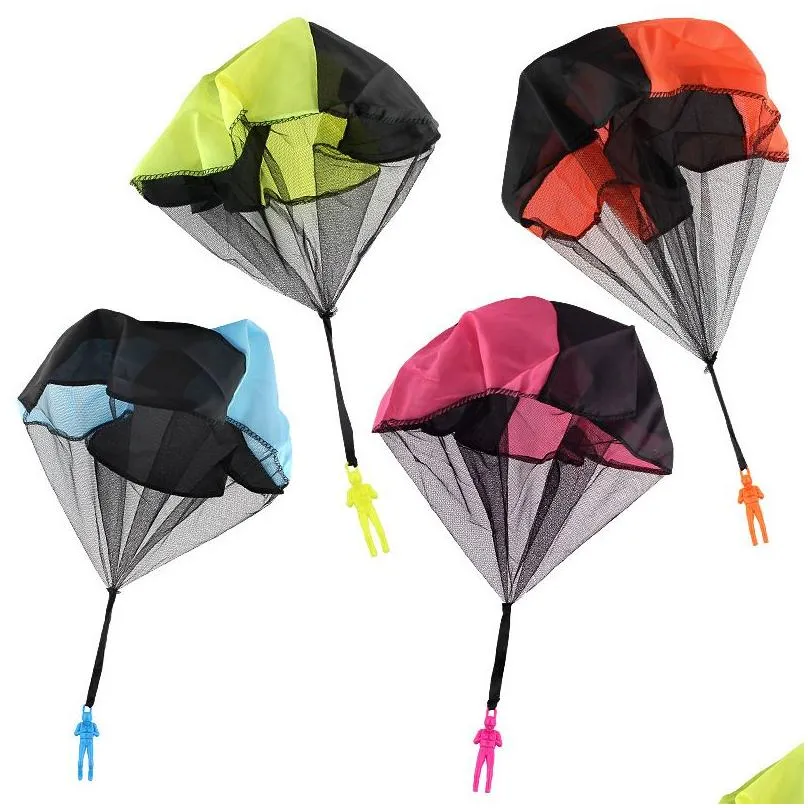 Novelty Games Hand Parachute Throwing Toy Mini Soldier Parachute Kids Outdoor Play Sports Toys Parent-child Interaction Fun Toys