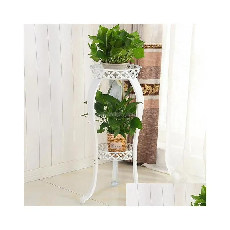 Cheap Portable Flower Stands with Wheels Metal Plant Holder Creative Flower Trays Organizer Large Storage Rack for Home Decor