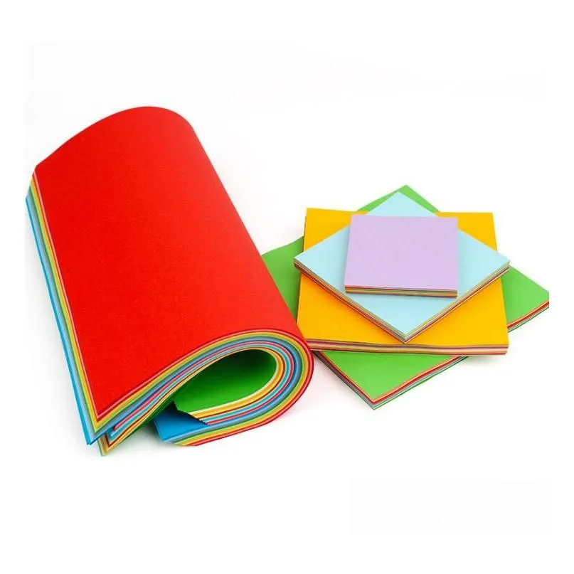 More Size Mixed Colorful 70g Origami Paper Double Sided Folding Papers Square Kraft Paper Kids DIY Handmade Paper Craft