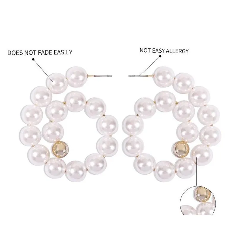 Dangle & Chandelier DIEZI Vintage Korean Pearl Drop Earrings Fashion Elegant Wedding Party For Women Female Ladies Girls Gift