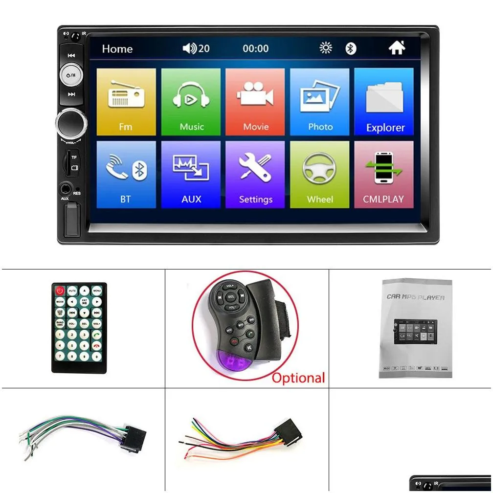 New 2 din Portable DVD Player Car DVD 7