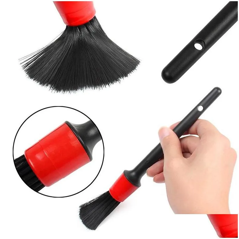 5pcs/Set Car Motorcycle Brush Wheel Window Cleaning Tool Auto detailing Brushes Home Office Dust Removal Tools