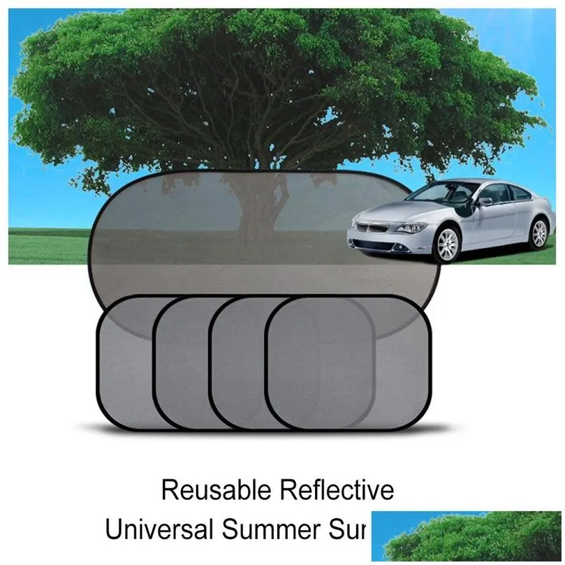 Car Sunshade Covers Magnetic Mesh Curtain Breathable Universal Windscreen Folding Visor Reflector Windshield Auto Window Sun Shade Protector