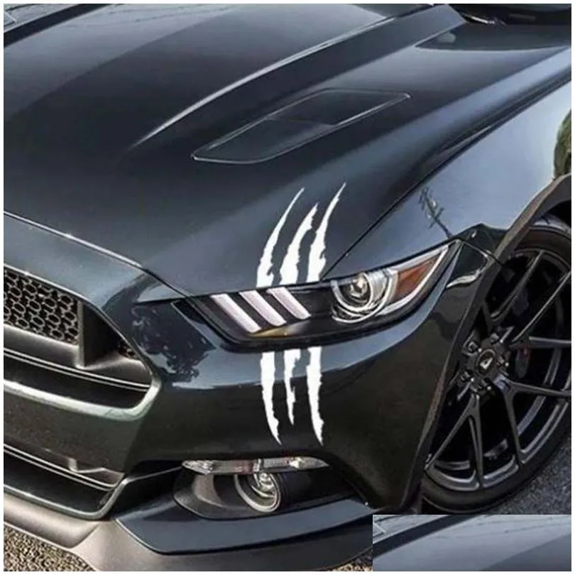 Auto Animal Claw Mark Sticker Monster Claws Scratch Stripe Marks Headlight Snowboard Laptop Luggage Motorcycle Decal Stickers Car