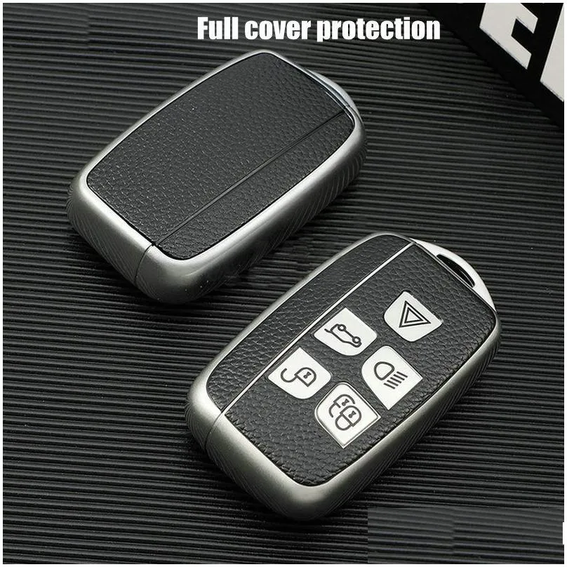Simple Business TPU Leather Car Remote Key CaseShell For  Range Rover Evoque Sport Freelander Discovery Velar  XE XF Auto Keys