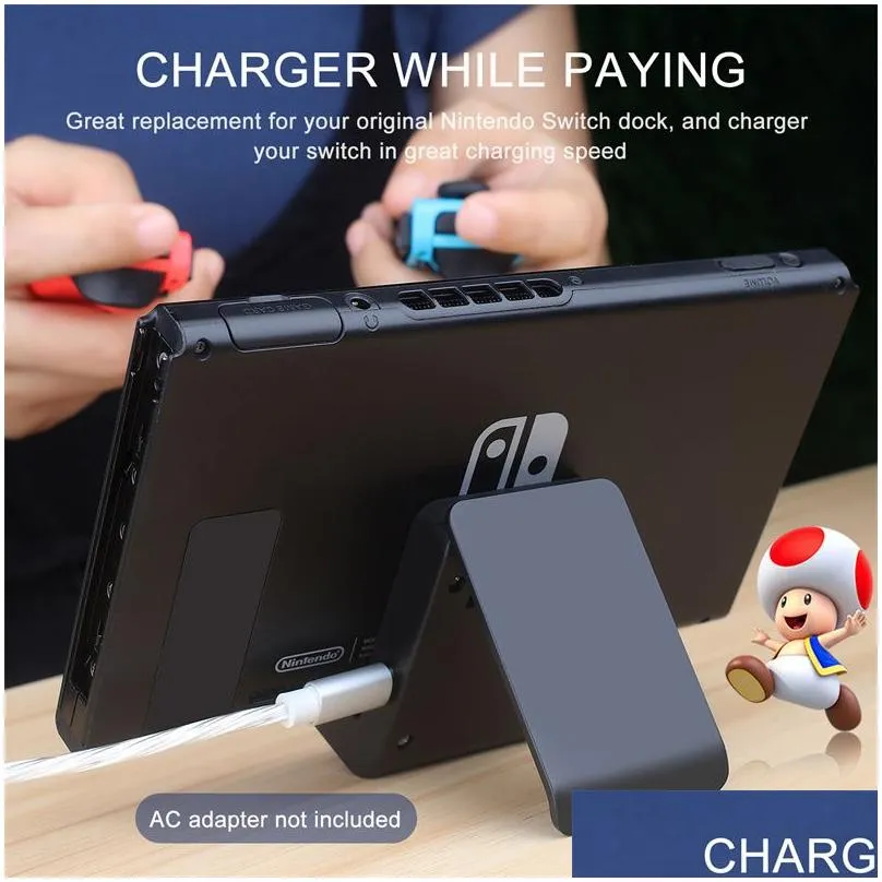 Portable Games Joysticks Charging Base Controllers Back Clip Bracket Chargers Games For Nintend Switch Phone Ns Gaming Adapter