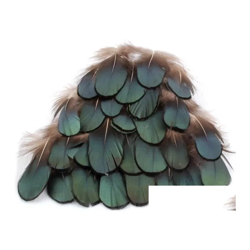 wholesale diy craft green copper chicken verdigris natural feathers pro cleaning feathers diy jewelry bag necklace headband 47cm drop