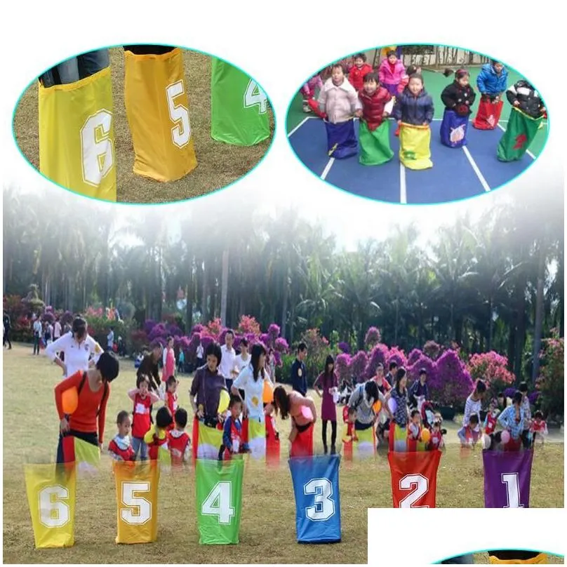 Kids Outdoor Game Parental Jumping Bag Race Racing Kids Potato Sack Sensory Integration Balance Training outerdoor Activity Toy