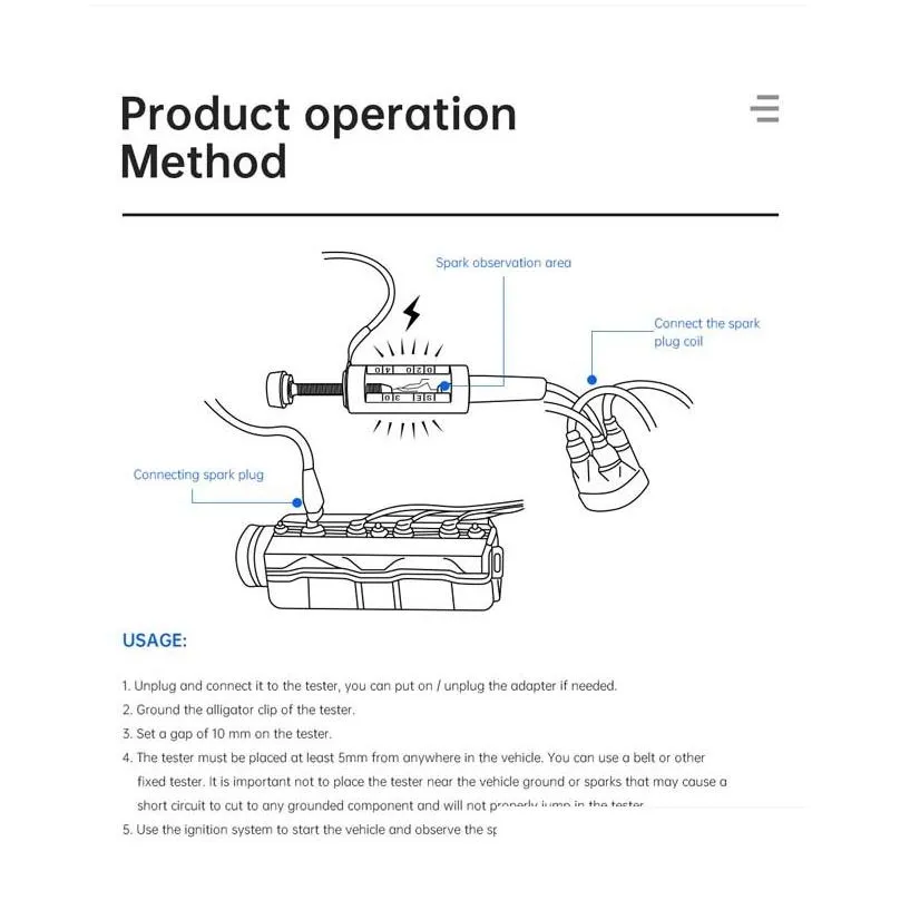 Vehicle  Tester Diagnostic Tool Car Ignition System Coil Engine Autos Adjustable Ignition-Coil Test Tools