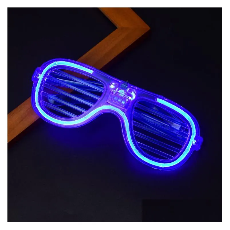 LED Light Up Toy Flashing Eyewear Shutter Glasses Bar Evening Party Rave Toys Halloween Supplies Stage Decorative Props Glow Toys