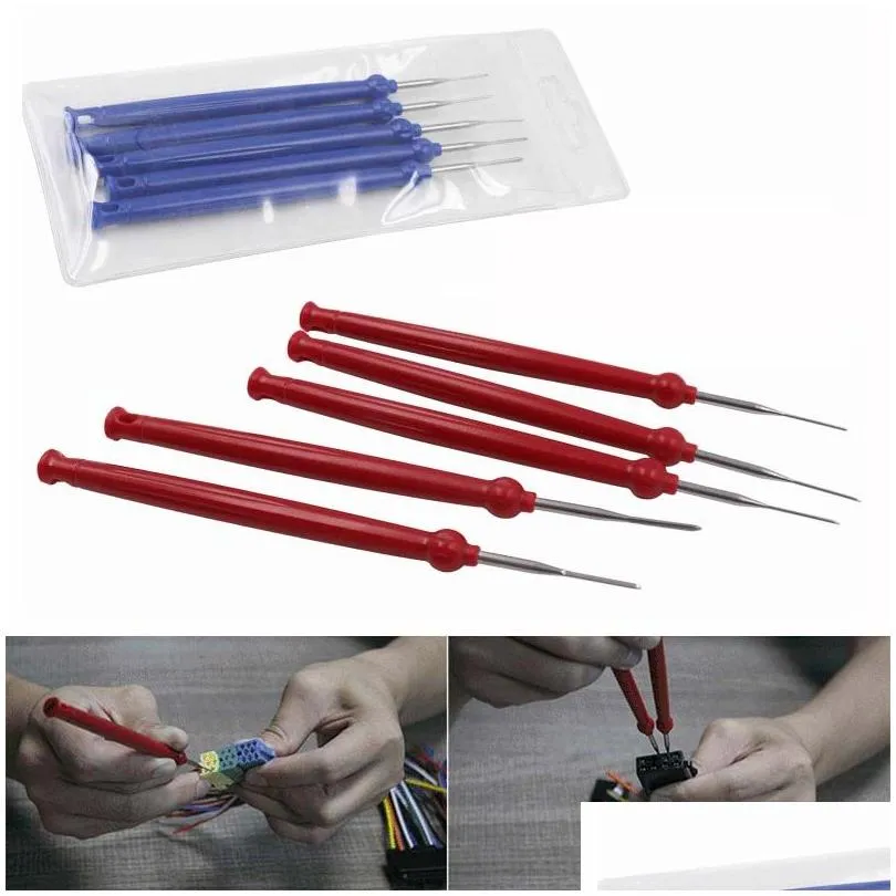 Car Plug Terminal Removal Repairs Kit Tool Pin Needle Retractor Pick Puller Electrical Remove Wire-Puller Hand Repair Tools 5PCS/Set