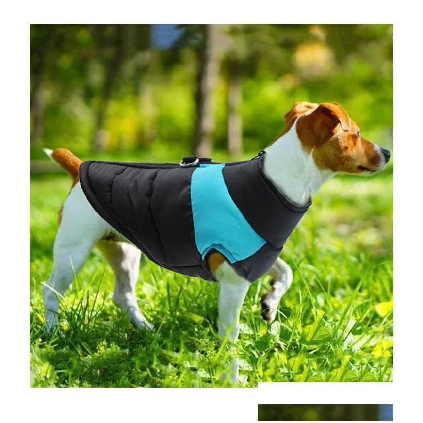 Autumn Winter Dog Warm Waistcoat Apparel Pet Dogs Vests Coats with Leashes Rings Clothes pets supplies