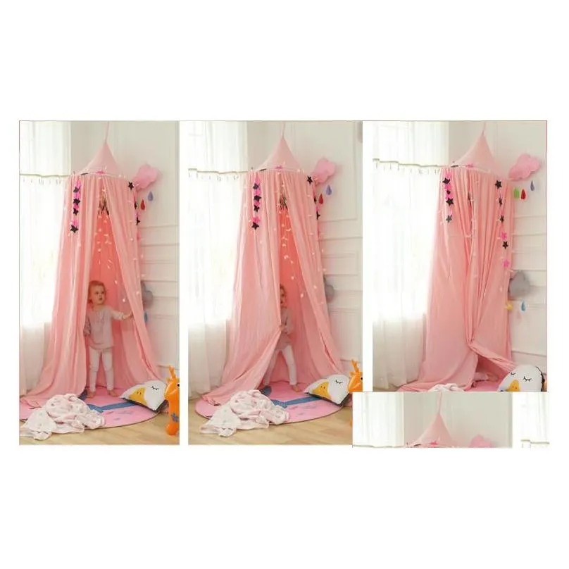 Children Canopy Tent Playhouse Kids Crib Netting Play Tent Baby Hanging Teepees Tipi Mosquito Net For Boy Girls Room Decoration