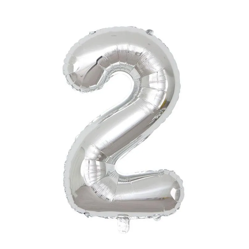 Balloon Market 32 inch Number Balloon 50 Pieces/Lot 0-9 Numbers Aluminium Foil Decorative Balloons Wedding Birthday Party Decorations