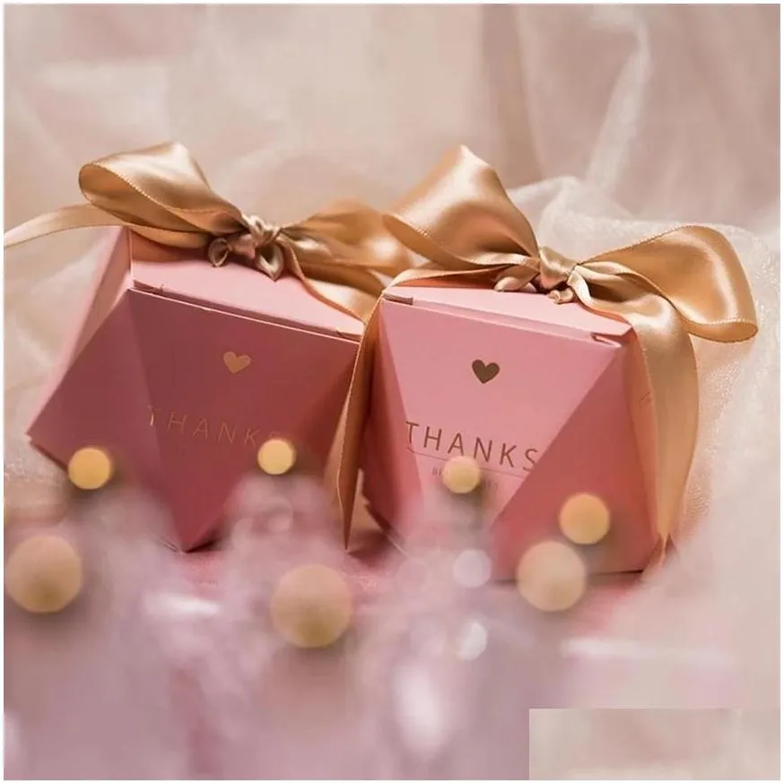 gift wrap wedding favors candy box creative pink gifts boxes baby shower paper chocolate package festival party supplies thank you247k