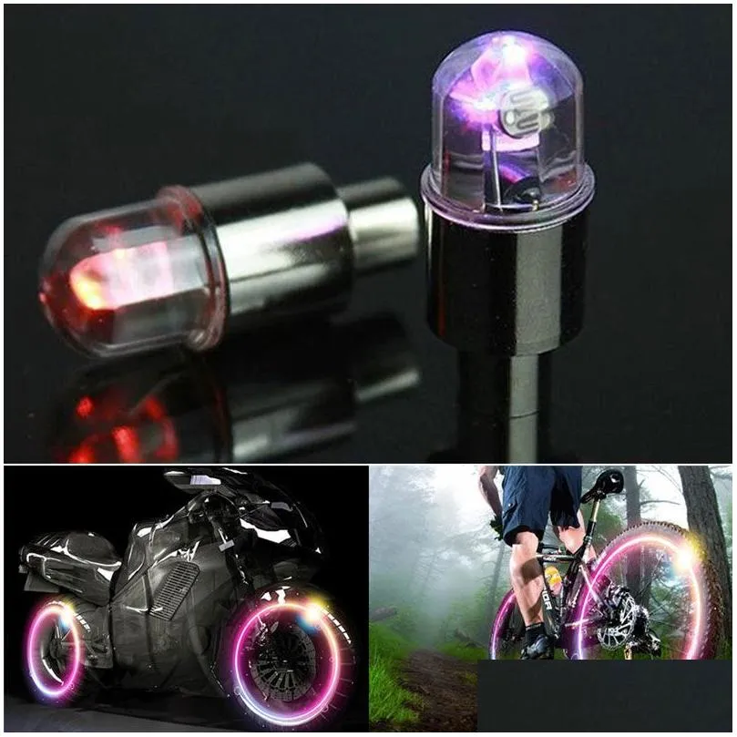 Car Auto LED Wheel Tyre Valve Stem Tire Cap Light Car-styling Decor Neon Lighting Lamp for Bike Bicycle Motorcycle