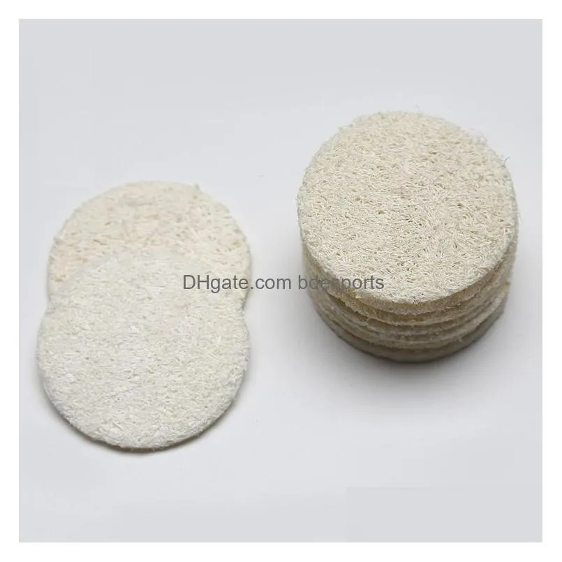 Natural Loofah Facial Pads Makeup Remove Scrubber Exfoliating Face Loofah Pad Small Size Luffa Loofa