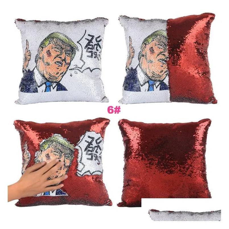 Super Shining Reversible Color Changing Pillow Case Magical Nicolas Cage Cushion Cover With Sequins Pillow Cover 40x40cm