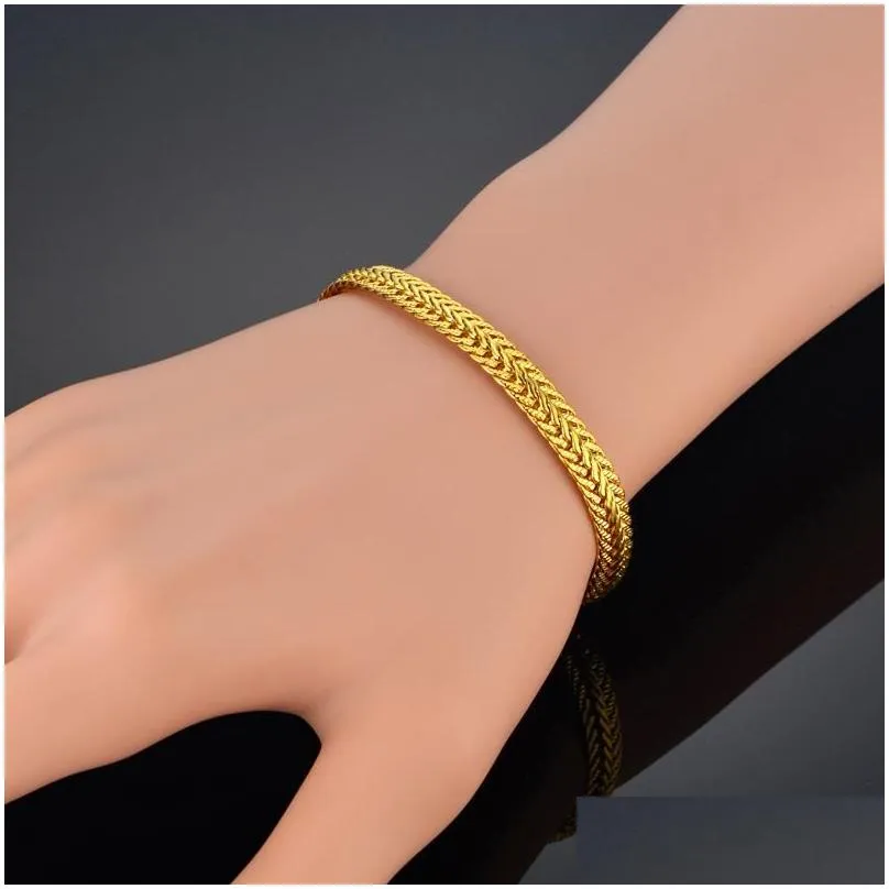 Earrings & Necklace Men Women`s Jewelry Set Gold Silver Color Bracelet Curb Cuban Weaving Snake Chain 2021 Wholesale