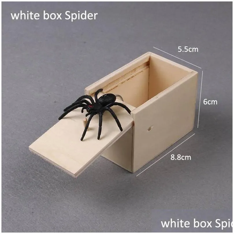 Party Favor Shocking Scary Prank Stuff Scare Box Halloween Decoration Harmless Wooden Surprise Toys April-Fools` Day Gift 1Pcs