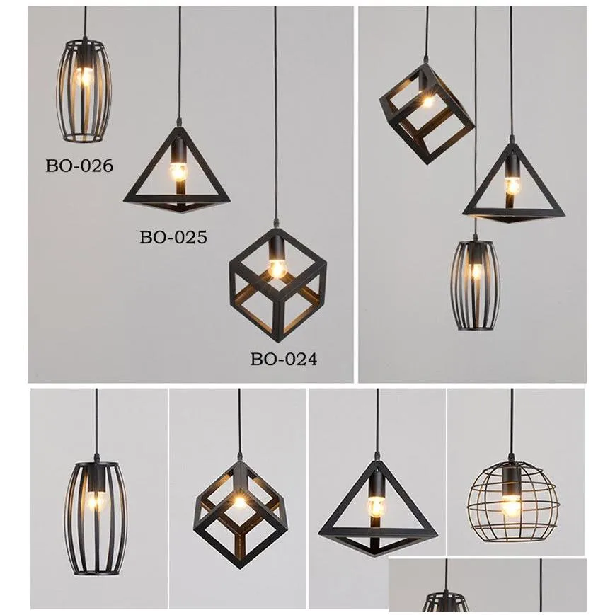 2019 Modern Pendant Lights Minimalist Restaurant Lamps North American Industrial Pendant Lamp Dining room Decoration Lghting E27