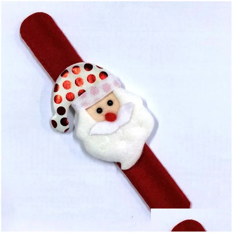 Christmas Watch Toy Gifts Kids Cartoon Xmas Decorative for New Year Party Bar Wrist Band Wristband Santa Elk Snowman Strap Bracelet