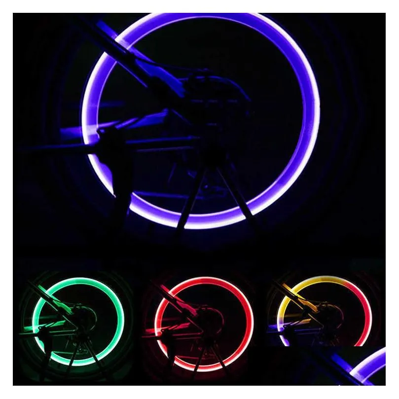 2/4pcs Tire Valves Cap Light for Car Motorcycle Bicycle Wheel Tyre LED Colorful Lamp Cycling Hub Glowing Bulb Accessories