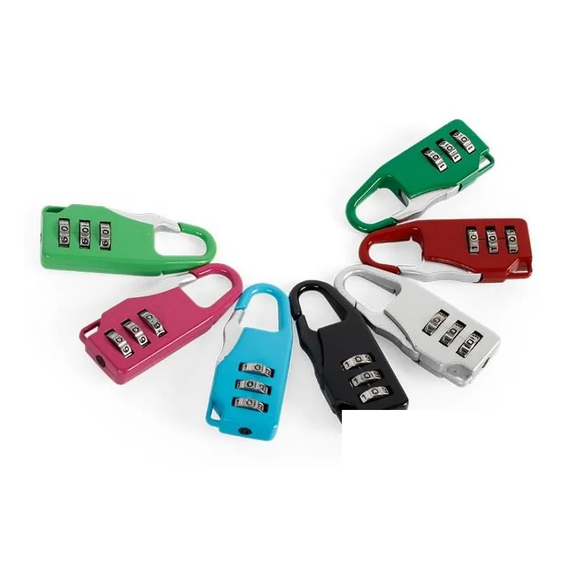 3 Digit Number Combination Keyed Padlocks Password Lock Zinc Alloy Security Suitcase Luggage Cupboard Cabinet Mini Locker Padlock gift