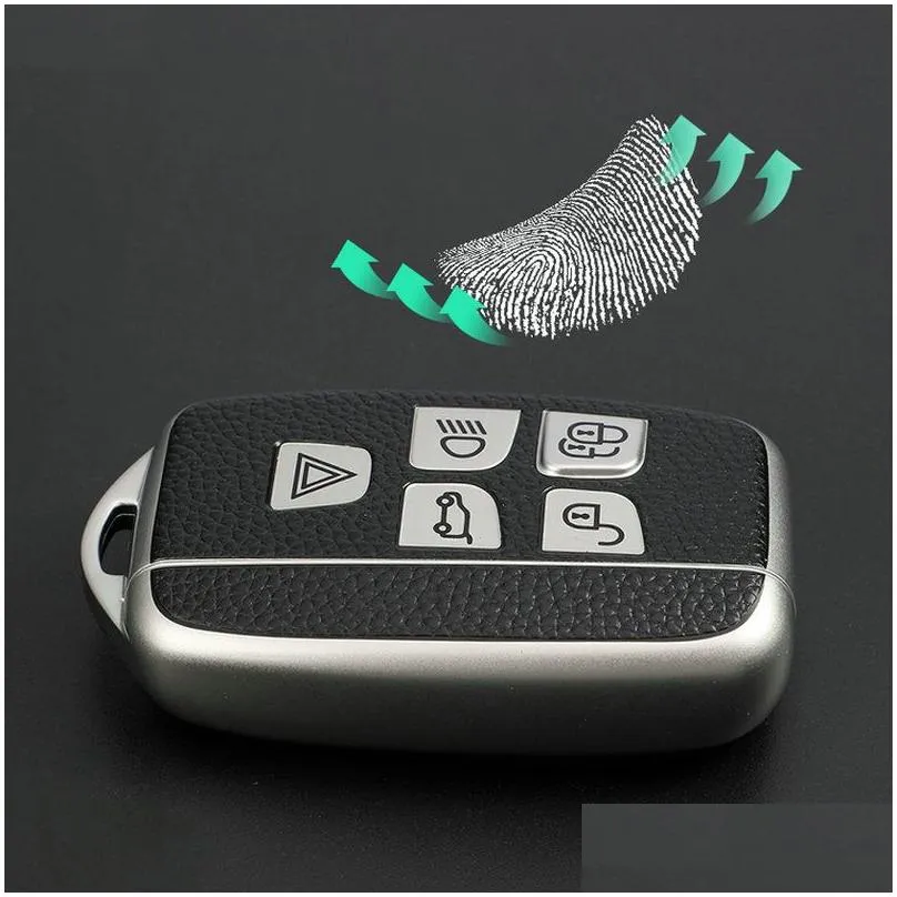 Simple Business TPU Leather Car Remote Key CaseShell For  Range Rover Evoque Sport Freelander Discovery Velar  XE XF Auto Keys