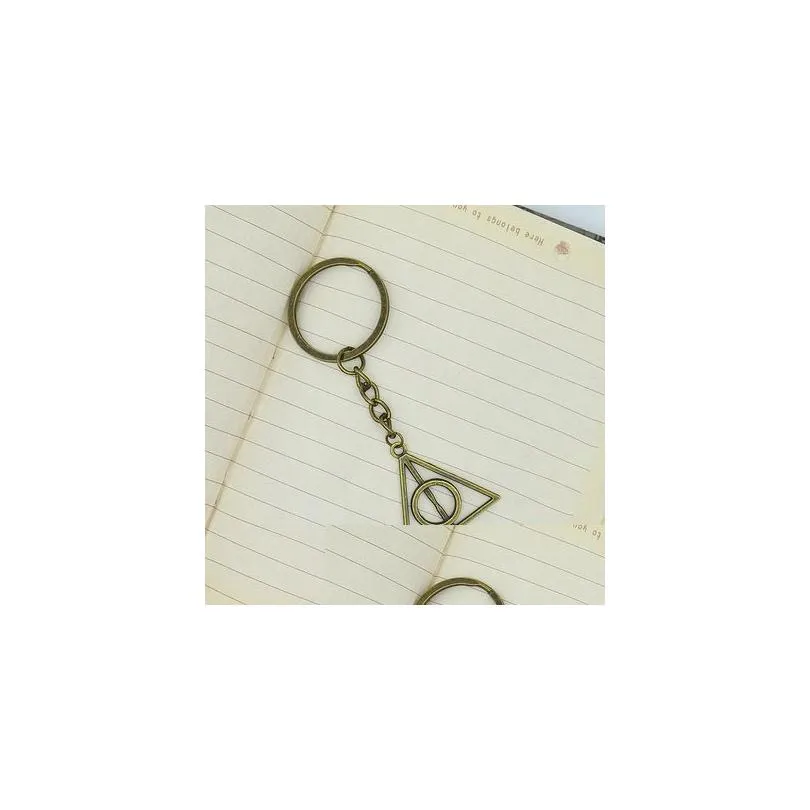 Fashion Keychain Bronze Silver Color Pendant DIY Men Jewelry Car Key Chain Ring Holder Souvenir For Gift