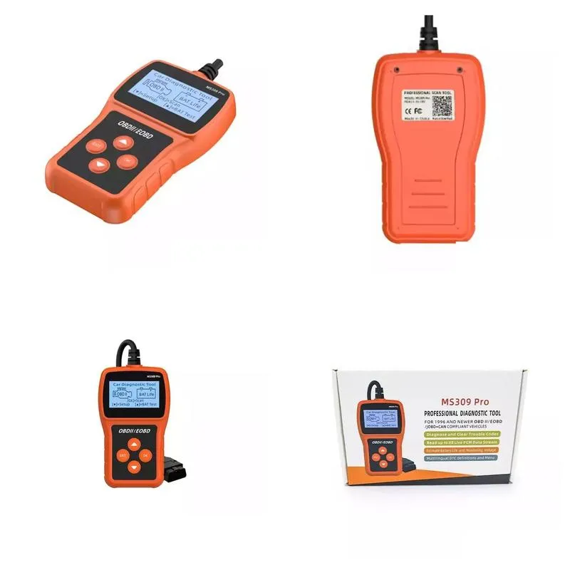 NEW OBDII Code Reader OBD Scanner Tool MS309PRO CAN BUS Car Diagnostic Systems MS309 Pro Reading Card Fault Detector