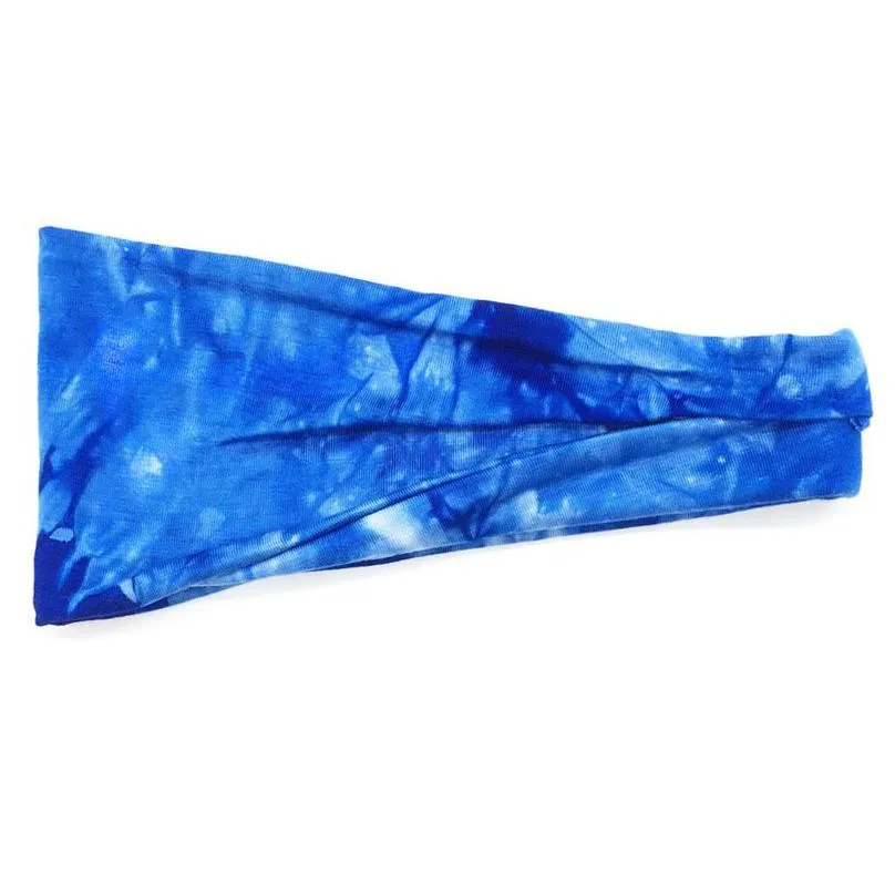 tie dye boho wide cotton stretch women girls headband fascinator hair accessories turban headwear bandage hair bands bandana headpiece