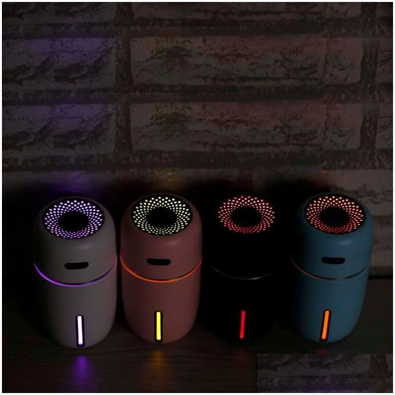 Auto Air Freshener 200ML Ultrasonic Airs Humidifier Romantic LED Night Light USB Portable Essential Oil Diffuser Mini Car Purifier Aroma Mist Maker