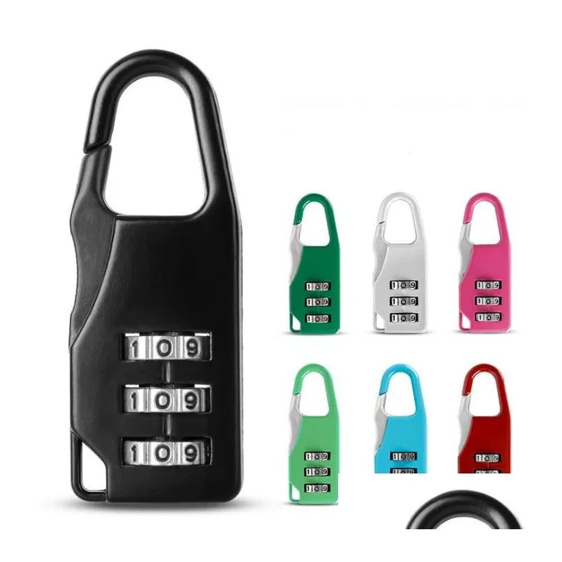 3 Digit Number Combination Keyed Padlocks Password Lock Zinc Alloy Security Suitcase Luggage Cupboard Cabinet Mini Locker Padlock gift