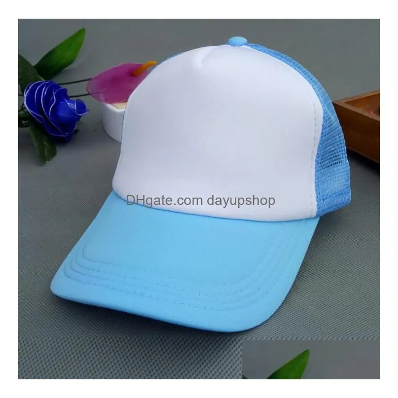 20 colors kids trucker cap adult mesh caps adjustable baseball cap snapback hats accept custom made