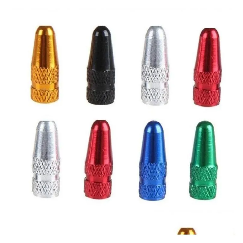 High quality Bike Aluminium Alloy Presta Valve Cap Puncture Repair French Bicycle tire valve caps 2023