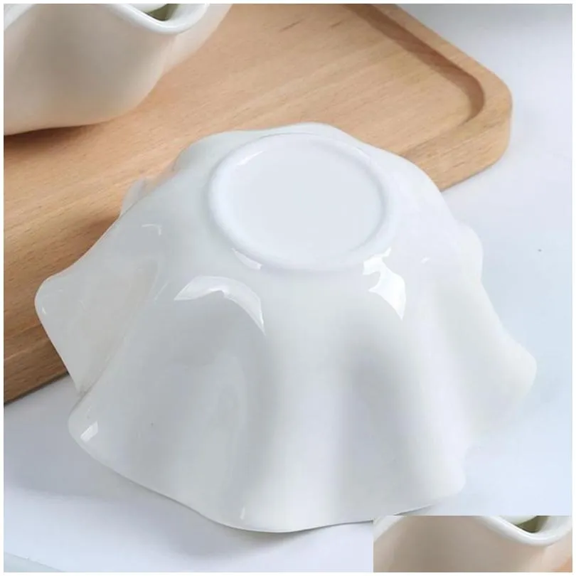 dishes plates 1pc 5.9inches ceramic fishtail shaped dish condiment relish plate tableware seasoning sauce snack mini bowlwhite