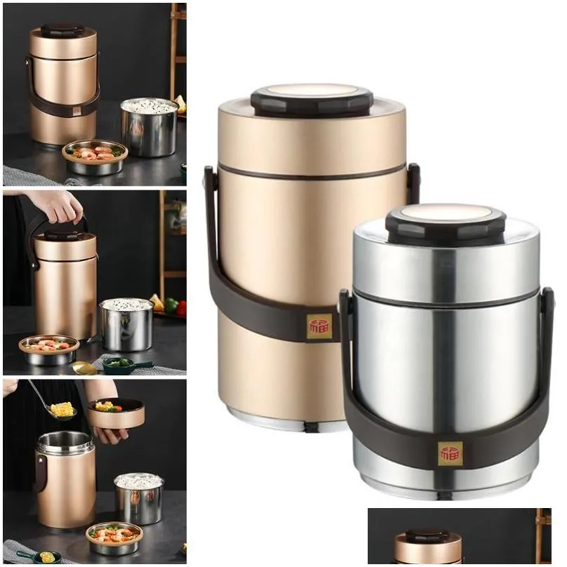 stainless lunch box vacuum insulated 8-12 hours 20x14cm dinnerware sets