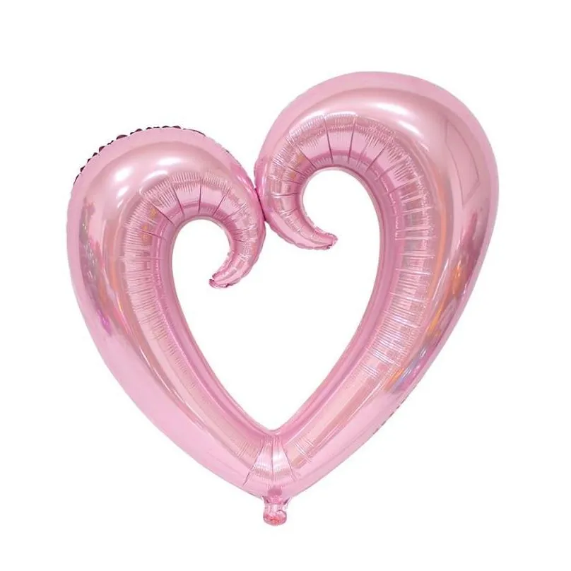 Party Decoration 40inch  Hook Heart Foil Balloons Wedding Hollow Helium Ballon Valentine`s Day Decor Birthday Globos