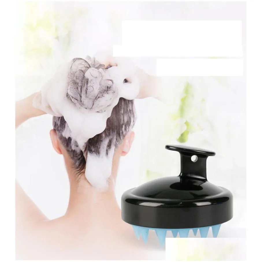 Shampoo Scalp Silicone Massage Brush Comfortable Hair Washing Comb Body Bath Spa Slimming Massage Brushes Personel Health Tools