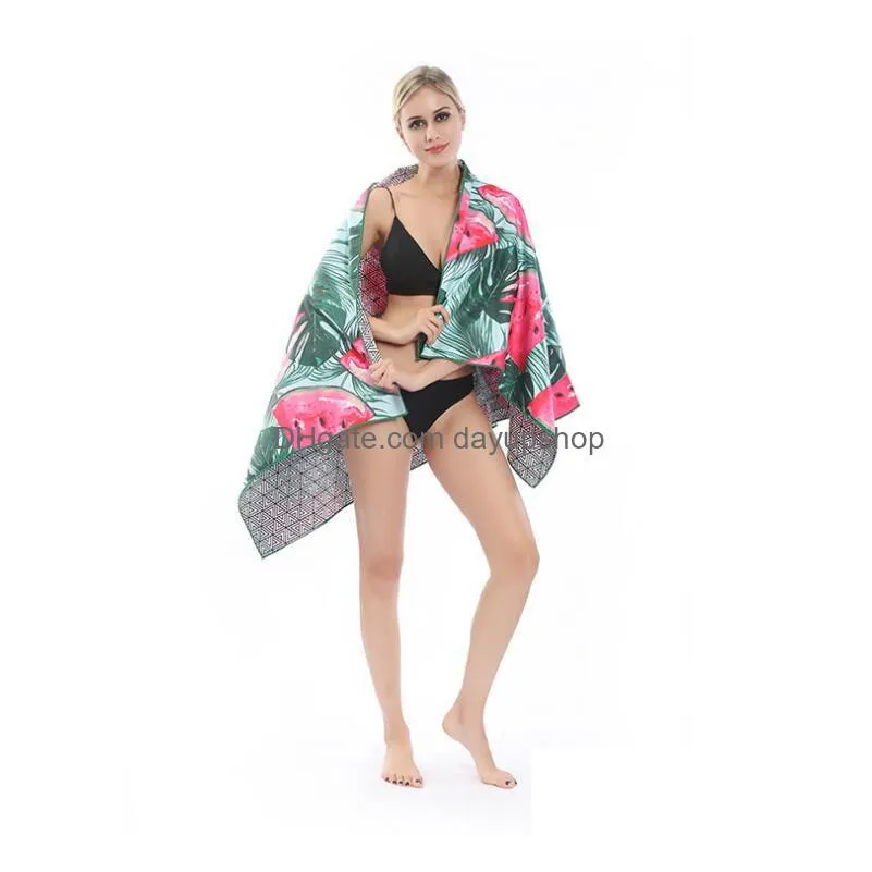 18 designs beach towel wraps western style soft sarongs fruit printed scarf bath towel high quality yoga pad beach mat