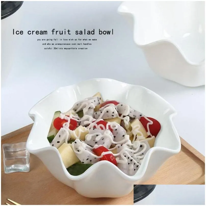 Dishes & Plates 1Pc 5.9Inches Ceramic Fishtail Shaped Dish Condiment Relish Plate Tableware Seasoning Sauce Snack Mini Bowl(White)