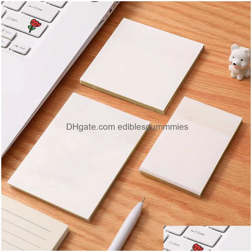 wholesale simple and high-value note paper transparent sticky notes with scrapes stickers waterproof memo for student office