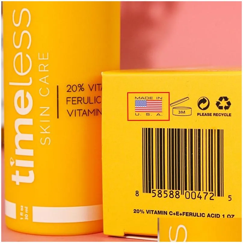 Timeless Serum Skin Care Time less 20% Vitamin C 30ml Q10 Serum B5 Face care serum essence VE Ferulic Acid