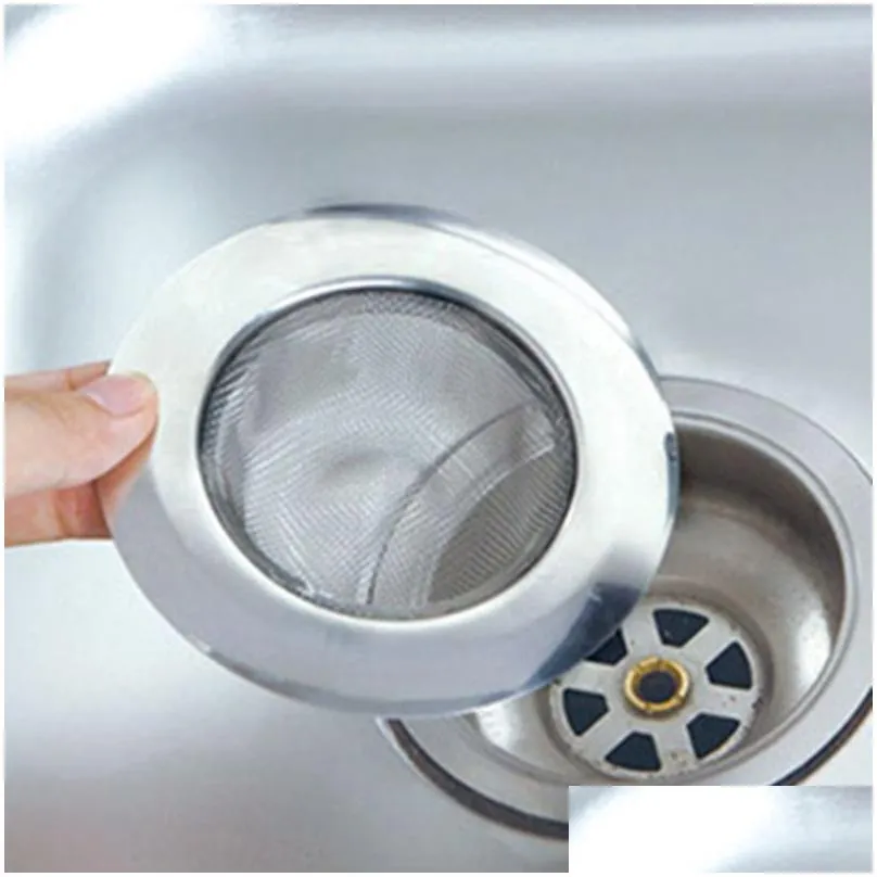 Kitchen Sink Strainer Stainless Steel Drain Filter Wash Basin Strainer Mesh with Large Wide Rim 4.5