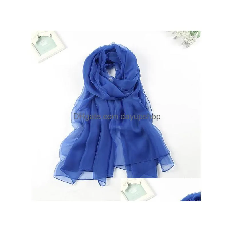 women solid color scarves large size beach towel pashmina major suit ice silk chiffon sunscreen shawl wedding gifts free ship