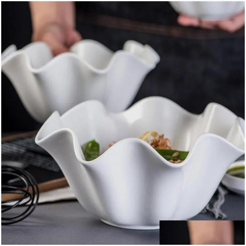 Dishes & Plates 1Pc 5.9Inches Ceramic Fishtail Shaped Dish Condiment Relish Plate Tableware Seasoning Sauce Snack Mini Bowl(White)