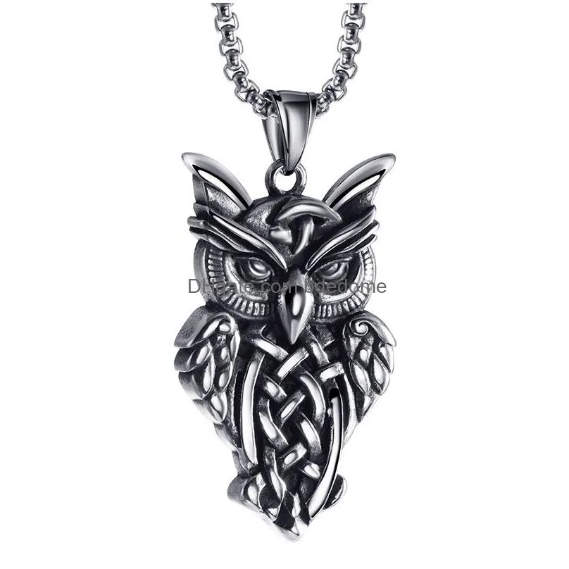 ancient silver angel wing pendant necklaces stainless steel feather necklace for women men fashion fine jewelry